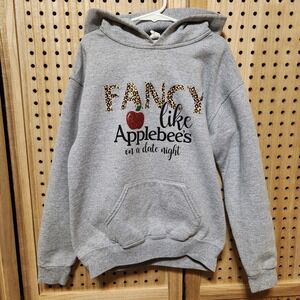 Fancy Like Applebee's On a Date Night Youth Hoodie‎ Size M Warm Fun Colorful